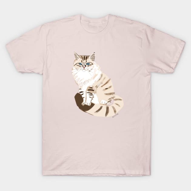 Cute kitty Cat T-Shirt by belettelepink